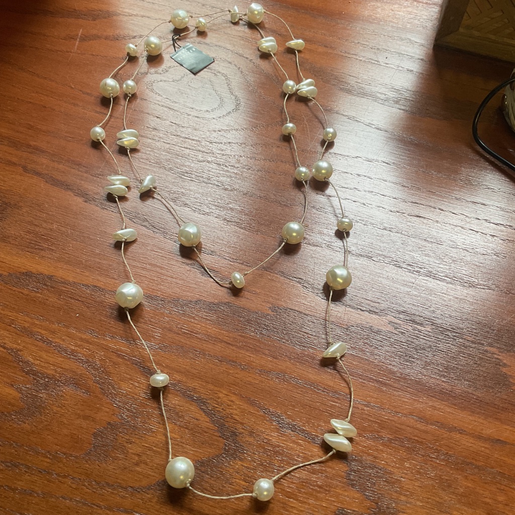 Faux Pearl Necklace Earring Set 25$